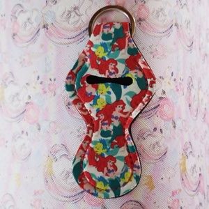 Little mermaid chapstick holder key ring!